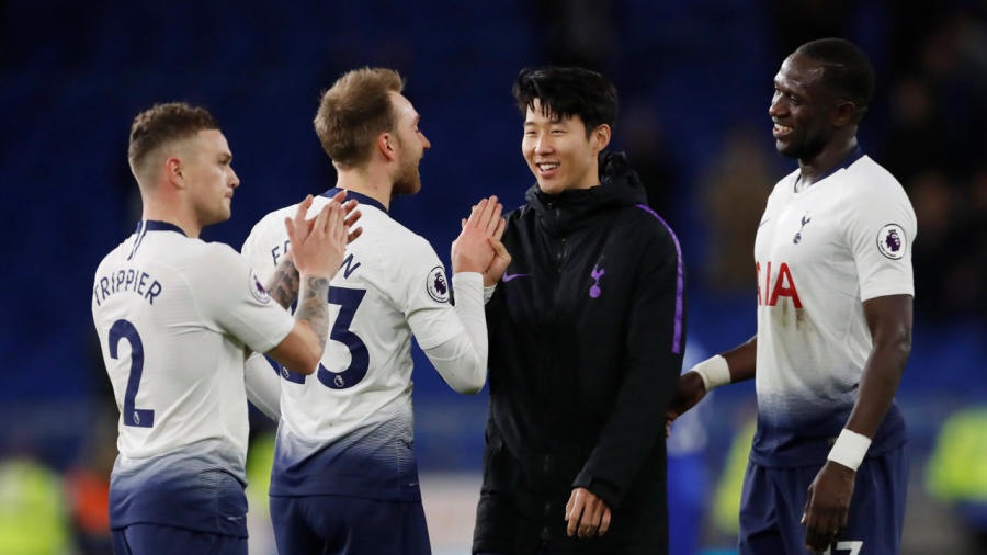  凯恩传射建功孙兴慜破门热刺主场力克阿斯顿维拉